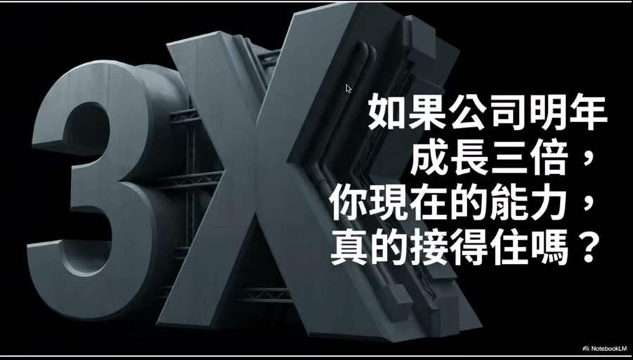 3X 如果公司明年成長三倍，你現在的能力真的接得住嗎